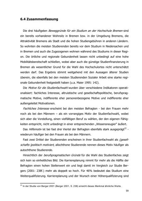 Studierendenbefragung Soziale Arbeit BA. Forschungsbericht. HS ...