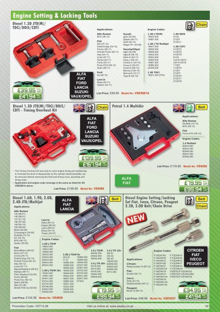To Download Our Latest Sealey Garage Tools Promotion