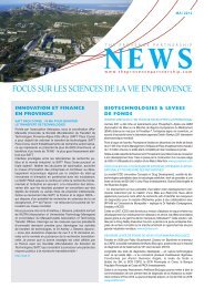 Newsletter Sciences de la Vie - Mai 2012 - Provence Promotion