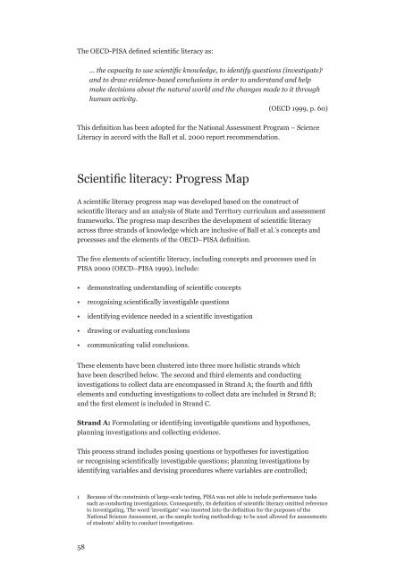 Science Literacy 2006 school release materials - NAP
