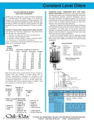 Constant Level Oilers - Lube Control