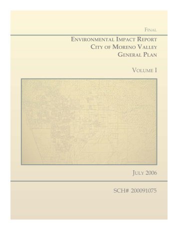 Final Environmental Impact Report - City of Moreno Valley