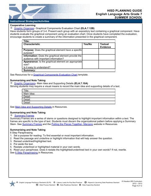 SSK Unit 4.2 Planning Guide