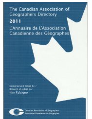 McGill University - The Canadian Association of Geographers