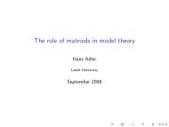 The role of matroids in model theory