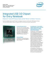 Integrated USB 3.0 Chipset for Entry Notebook - Intel