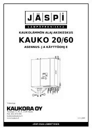 JÃƒÂ¤spi Kauko 20/60 O2, S2, O3 kÃƒÂ¤yttÃƒÂ¶ohje KUPARIPUTKET - Kaukora