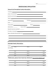 BENEVOLENCE APPLICATION - Bethany Community Church