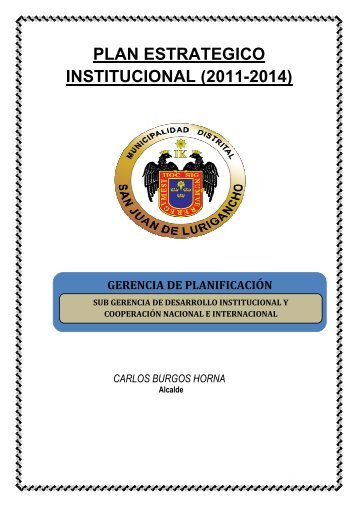 plan estrategico institucional - 2011- 2014 - Municipalidad de San ...