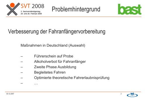 Optimierung der Fahrerlaubnisprüfung in Deutschland