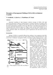 Dynamics of Incongruent Melting of ZrO2-SiO2 in Inductor Crucible