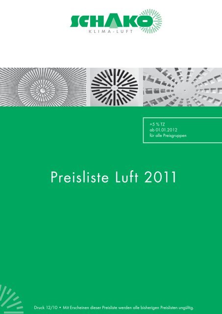 Schako Preisliste Luft 2011