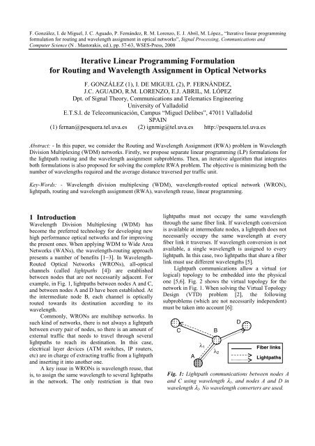 Iterative Linear Programming Formulation for Routing and ...