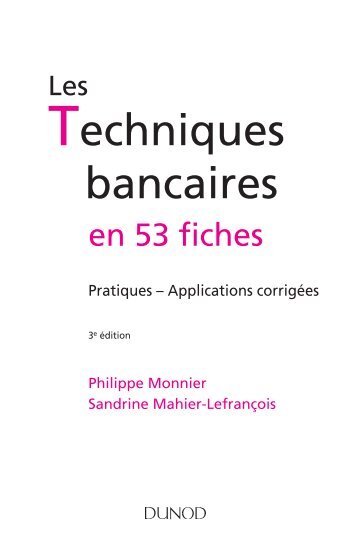 Techniques bancaires - Dunod