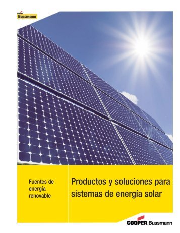 Productos y soluciones para sistemas de energía solar - Cooper ...