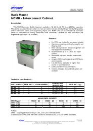 Rack Mount MCMH - Interconnect Cabinet - OPTOKON as