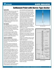 Settlement Point with Borros-Type Anchor - Slope Indicator