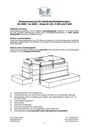 Einbauanweisung fÃ¼r Schachtabdeckung - B+F Dorsten