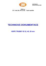 TechnickÃ¡ dokumentace - HDPE trubky - 2011 - SPUR as