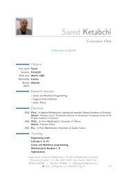 Saeed Ketabchi â Curriculum Vitae