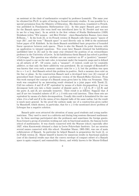 A short history of Polish mathematics by W. ËZelazko (Warszawa) In ...