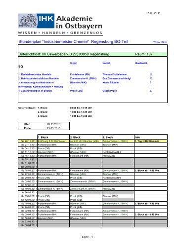 BQ Stundenplan