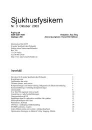 Nummer 3, 2003 - Svenska SjukhusFysikerFÃ¶rbundet