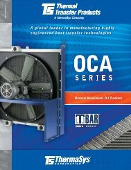 Brazed Aluminum Oil Coolers - ThermaSys