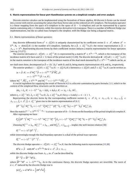 Discrete exterior geometry approach to structure-preserving ... - ITM