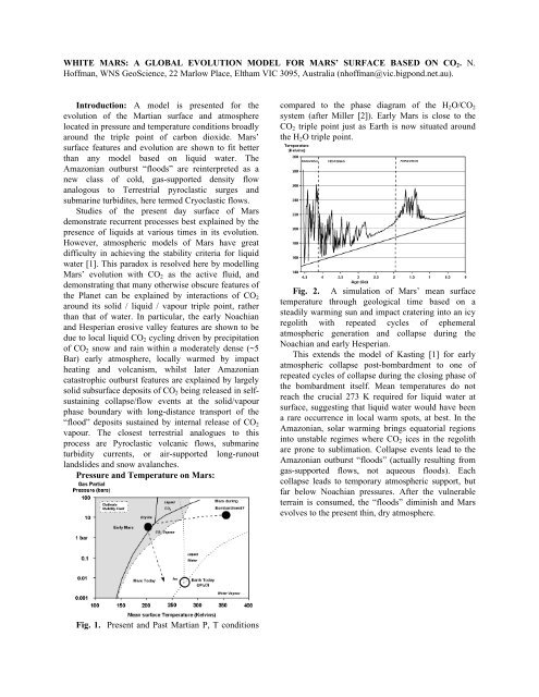 WHITE MARS: A GLOBAL EVOLUTION MODEL FOR MARS ... - NASA