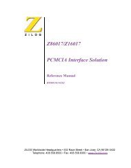 PCMCIA Interface Solution - Zilog