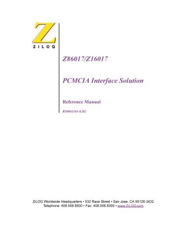 PCMCIA Interface Solution - Zilog