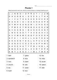 Plurals 1 - Primary Resources