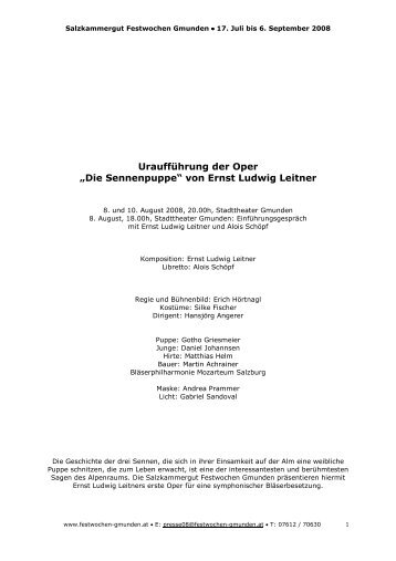 „Die Sennenpuppe“ von Ernst Ludwig Leitner - Alois Schöpf