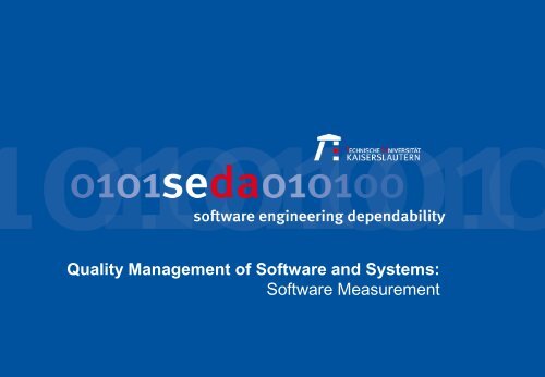 Software Measures - Software Engineering: Dependability