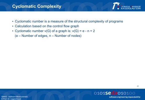 Software Measures - Software Engineering: Dependability