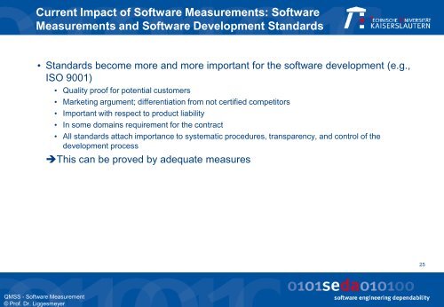 Software Measures - Software Engineering: Dependability