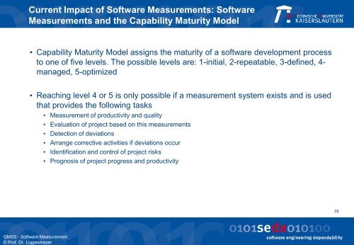Software Measures - Software Engineering: Dependability