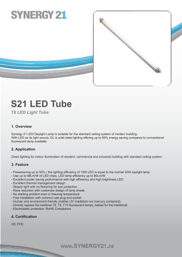 S21 LED Tube - Synergy21