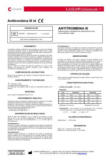 Antitrombina III id ANTITROMBINA III - Linear