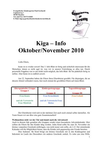 Kiga â Info Oktober/November 2010 - Kirche-in-menden.de
