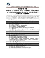 ANEXO XI - Puerto de Altamira