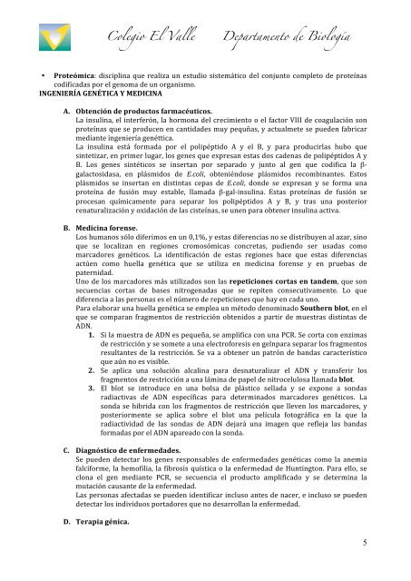 TEMA 16. EL ADN Y LA INGENIERÃA GENÃTICA - BiologÃ­a El Valle