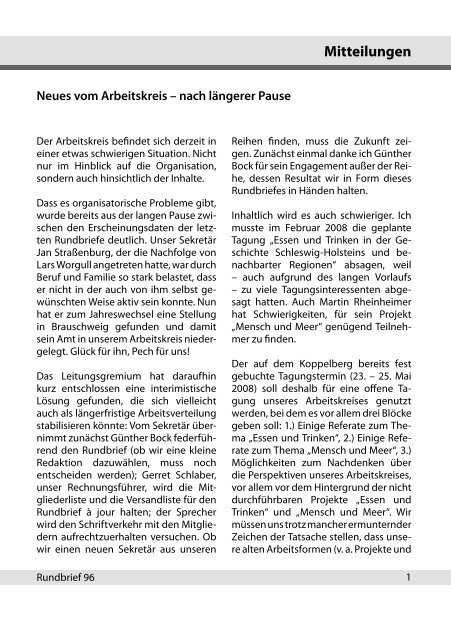 Rundbrief - Arbeitskreis fÃ¼r Wirtschafts- und Sozialgeschichte ...