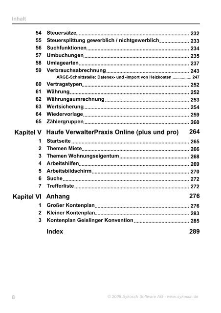 Sykosch ImmobilienVerwaltung 2010 ... - von Sykosch