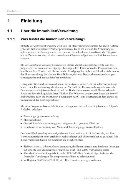 Sykosch ImmobilienVerwaltung 2010 ... - von Sykosch