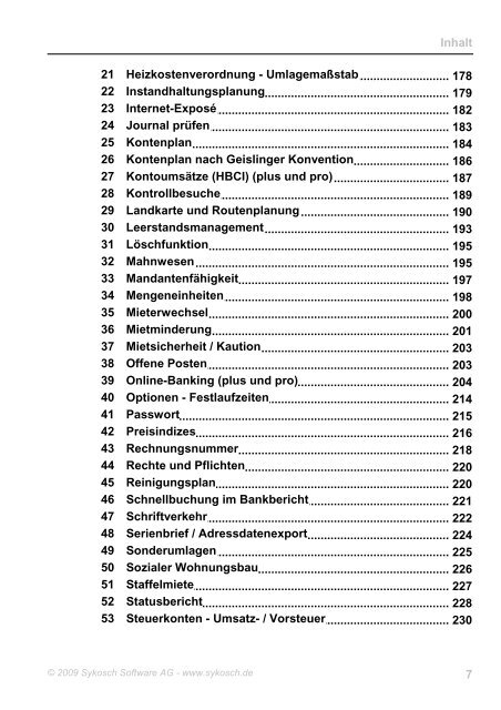 Sykosch ImmobilienVerwaltung 2010 ... - von Sykosch