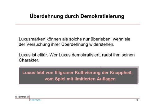 Luxus – von der Notwendigkeit des Überflüssigen - VKE