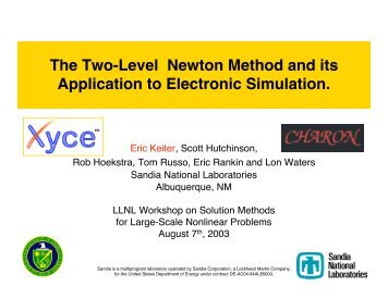 The Two-Level Newton Method and its Application to ... - Computation