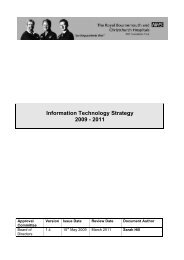 Information Technology Strategy 2009 - Royal Bournemouth Hospital